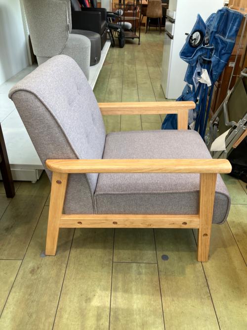 イーナ 1人掛けソファー en-051 グレー×ナチュラル