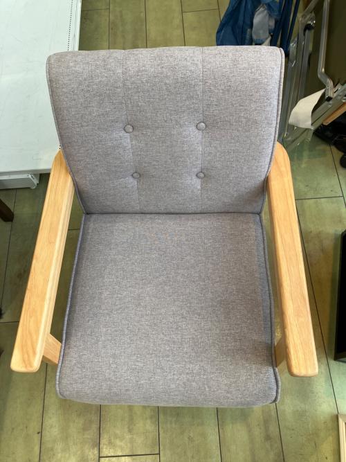 イーナ 1人掛けソファー en-051 グレー×ナチュラル