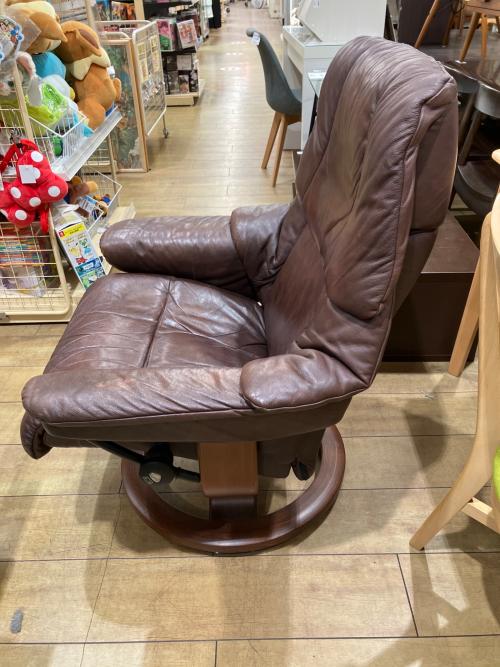 Ekornes (エコーネス) リクライニングチェアー ブラウン オットマン付 1人掛け 011690150943403
