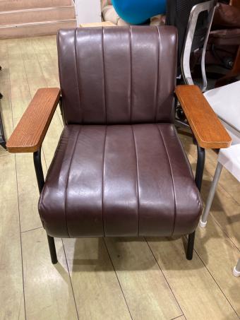 ニトリ 1人掛けソファー ブラウン 合皮 Nシールド