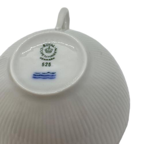 ROYAL COPENHAGEN (ロイヤル・コペンハーゲン) カップ&ソーサー ホワイトフルーティドハーフレース