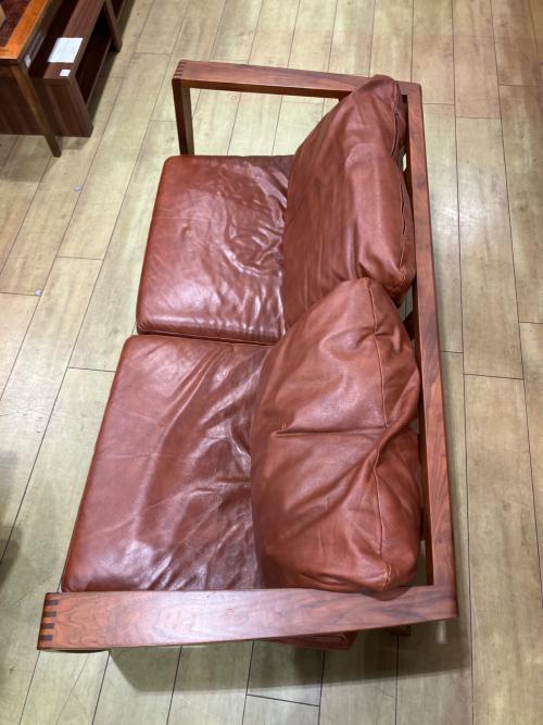 シギヤマ家具 (シギヤマカグ) 2人掛けソファー ブラウン