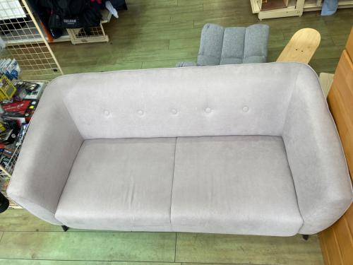 東谷 (アズマヤ) 2人掛けソファー SS-130 ベージュ×脚ブラック