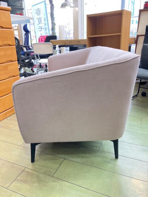 東谷 (アズマヤ) 2人掛けソファー SS-130 ベージュ×脚ブラック