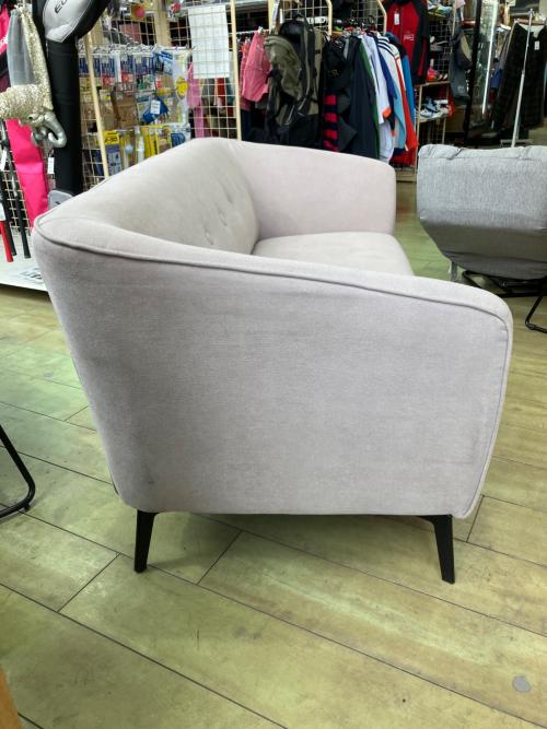 東谷 (アズマヤ) 2人掛けソファー SS-130 ベージュ×脚ブラック