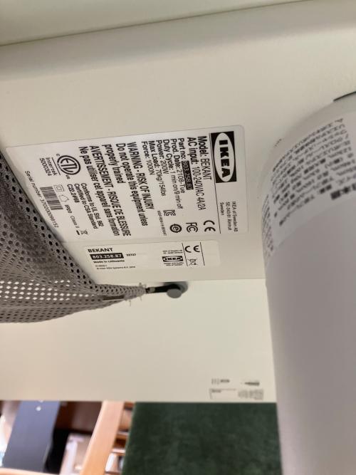 IKEA (イケア) 電動昇降デスク ホワイト BEKANT