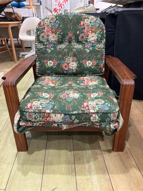 三平 1人掛けソファー 北欧 ブラウン×ブルー