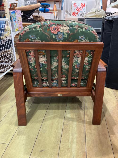 三平 1人掛けソファー 北欧 ブラウン×ブルー