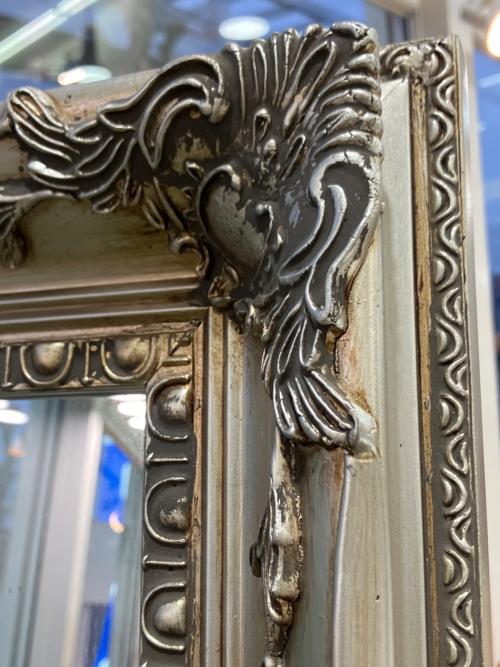 鏡 ロココ調アンティーク シルバー