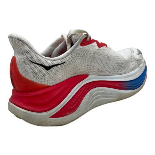 HOKA (ホカ) ランニングシューズ 1147911 メンズ SIZE 27cm ホワイト×レッド