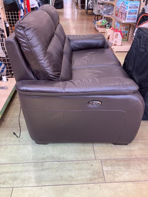 ニトリ 2人掛けリクライニングソファー 219 ブラック クローナ