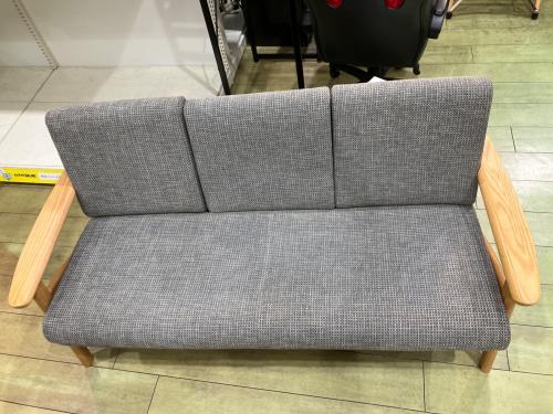 浜本工芸 (ハマモトコウゲイ) 3人掛けソファー ナチュラル×グレー