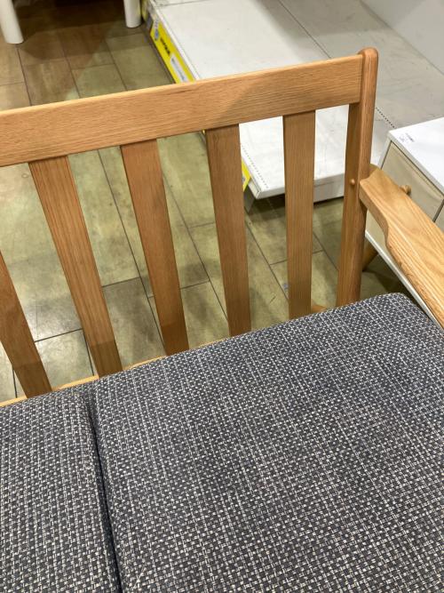 浜本工芸 (ハマモトコウゲイ) 3人掛けソファー ナチュラル×グレー