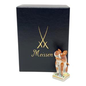 Meissen (マイセン) オブジェ ミニ干支シリーズ イノシシ ペーターシュトラング 箱付