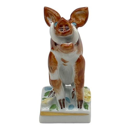 Meissen (マイセン) オブジェ ミニ干支シリーズ イノシシ ペーターシュトラング 箱付