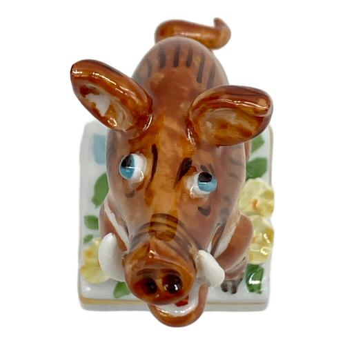 Meissen (マイセン) オブジェ ミニ干支シリーズ イノシシ ペーターシュトラング 箱付