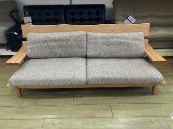 ニトリ 3人掛けソファー ナチュラル×グレー アカツキ