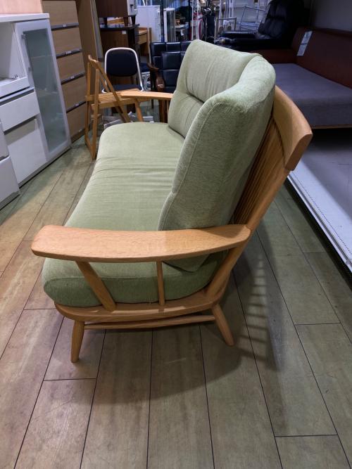 柏木工 (カシワモッコウ) ソファー 0D73A 黄緑