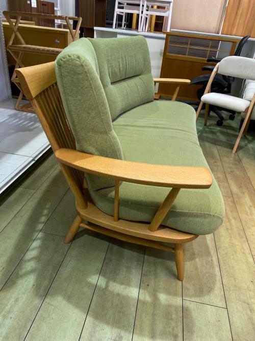 柏木工 (カシワモッコウ) ソファー 0D73A 黄緑