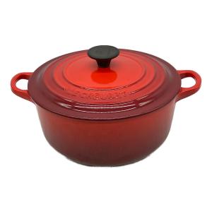 LE CREUSET (ルクルーゼ) 両手鍋 20cm レッド
