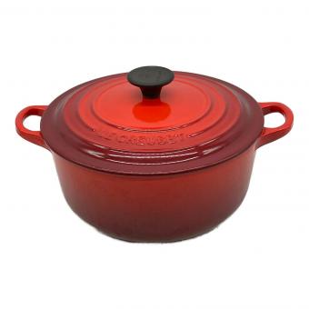 LE CREUSET (ルクルーゼ) 両手鍋 20cm レッド