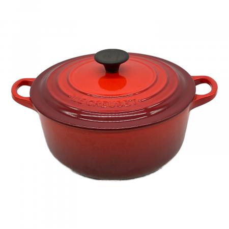 LE CREUSET (ルクルーゼ) 両手鍋 20cm レッド｜トレファクONLINE