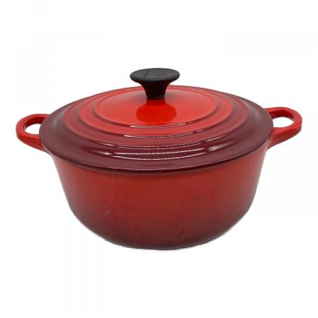 LE CREUSET (ルクルーゼ) 両手鍋 20cm レッド｜トレファクONLINE