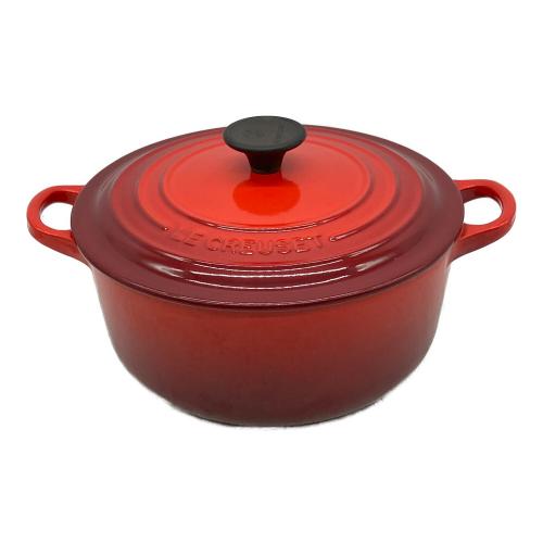 LE CREUSET (ルクルーゼ) 両手鍋 20cm レッド