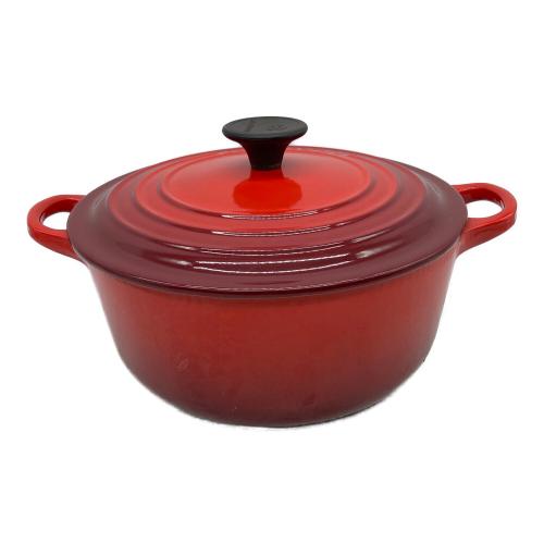 LE CREUSET (ルクルーゼ) 両手鍋 20cm レッド
