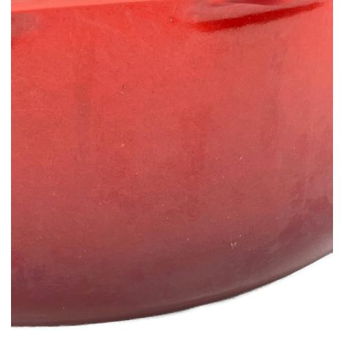 LE CREUSET (ルクルーゼ) 両手鍋 20cm レッド