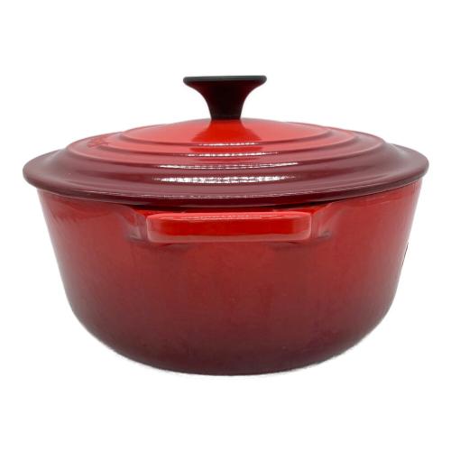 LE CREUSET (ルクルーゼ) 両手鍋 20cm レッド
