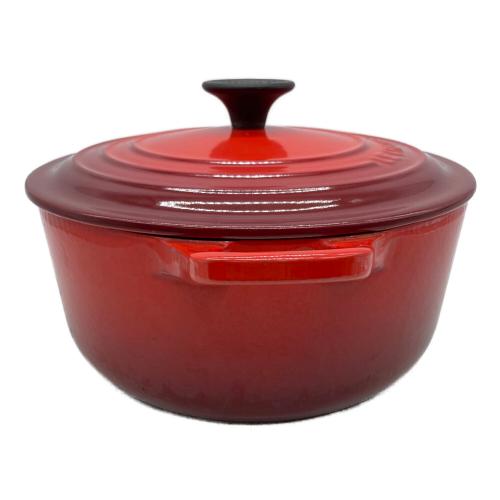 LE CREUSET (ルクルーゼ) 両手鍋 20cm レッド