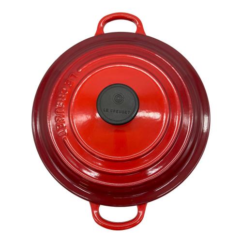LE CREUSET (ルクルーゼ) 両手鍋 20cm レッド