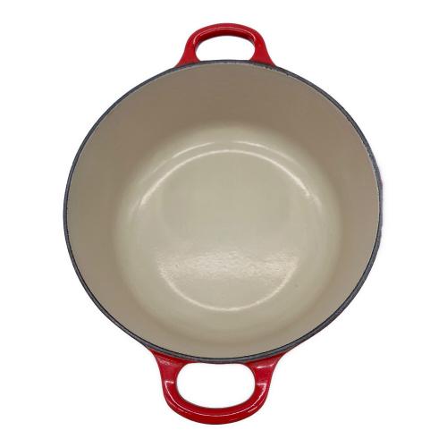 LE CREUSET (ルクルーゼ) 両手鍋 20cm レッド