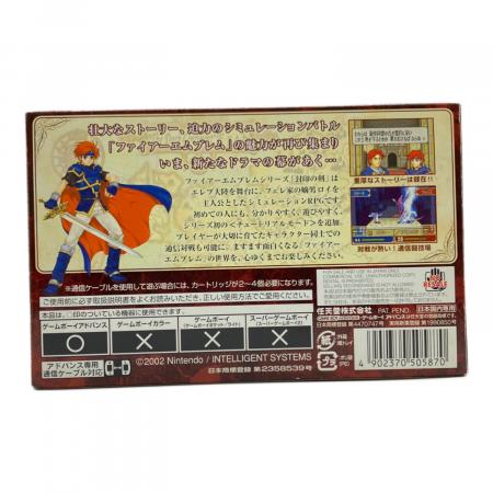 ファイアーエムブレム 封印の剣 ゲームボーイアドバンス用ソフト CERO