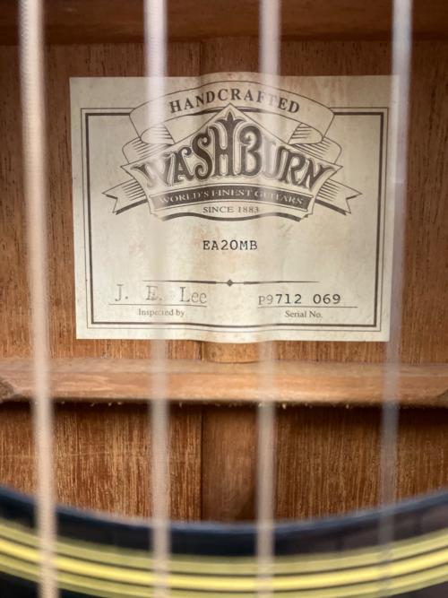 Washburn (ワッシュバーン) エレアコギター EA20MB J.E LEE