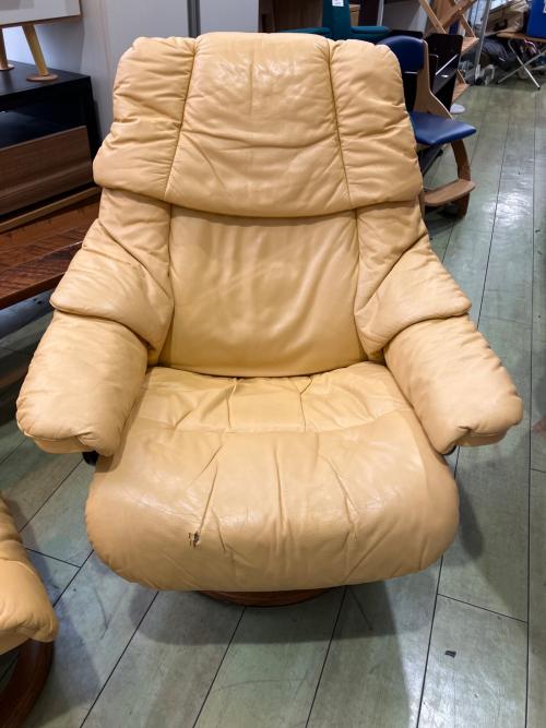 Ekornes (エコーネス) ストレスレスチェア オットマン付き ベージュ レノ