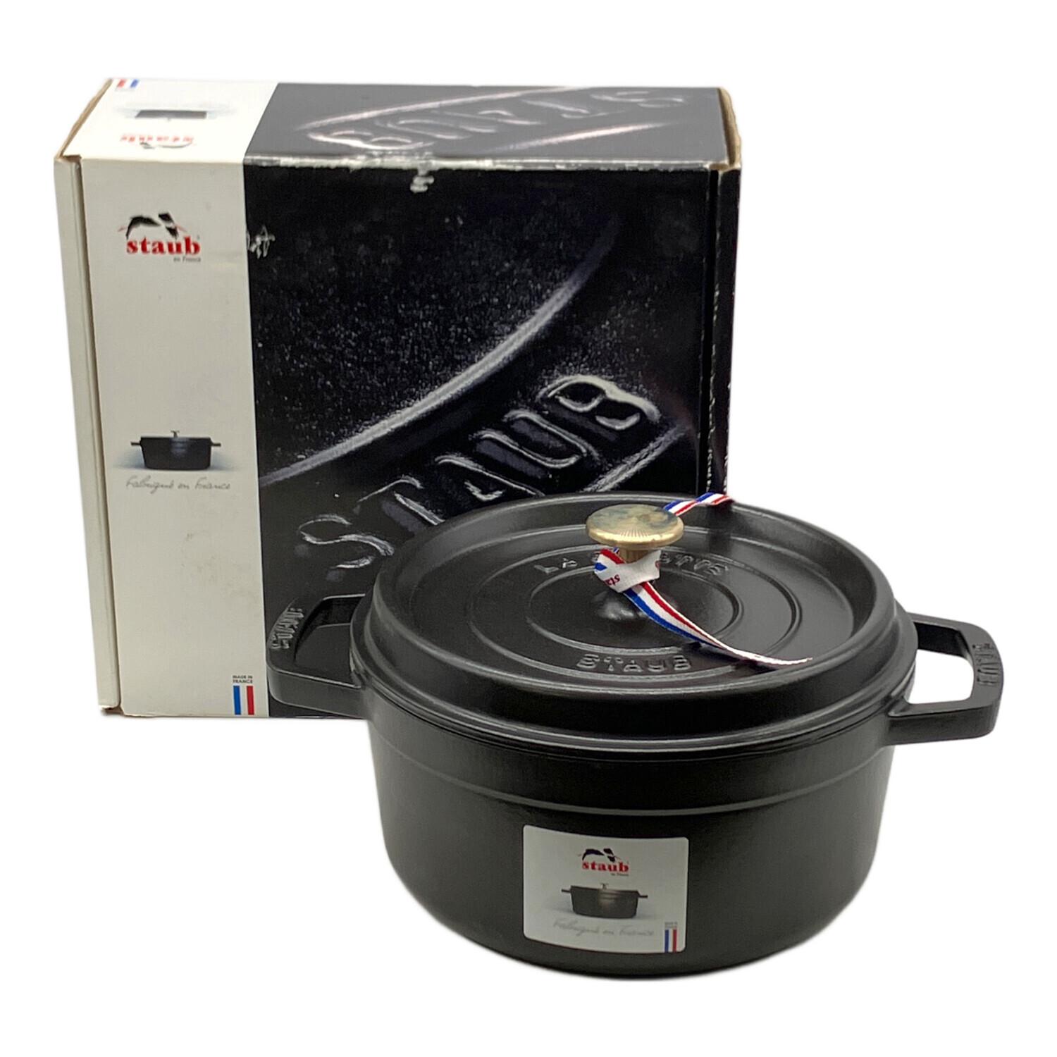 Staub (ストウブ) 両手鍋 22cm-2.6l ブラック ココット・ロンド
