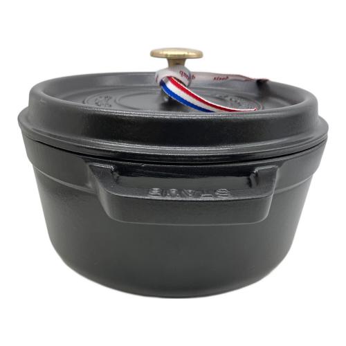 Staub (ストウブ) 両手鍋 22cm-2.6l ブラック ココット・ロンド