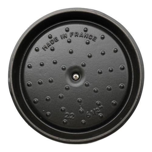 Staub (ストウブ) 両手鍋 22cm-2.6l ブラック ココット・ロンド