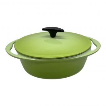 LE CREUSET (ルクルーゼ) 鍋 25cm グリーン ココット・オーバル