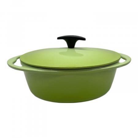 LE CREUSET (ルクルーゼ) 鍋 25cm グリーン ココット・オーバル