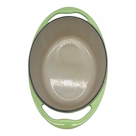 【美品】LE CREUSET　ココット オーバル　レーシンググリーン　25cm LE CREUSET (ルクルーゼ) 鍋 25cm グリーン ココット・オーバル