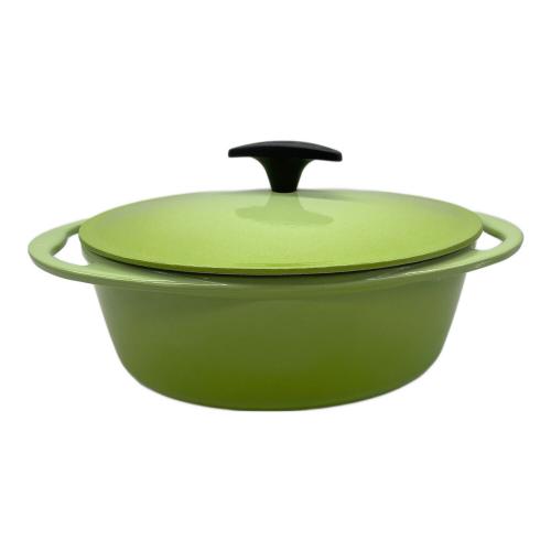 LE CREUSET (ルクルーゼ) 鍋 25cm グリーン ココット・オーバル