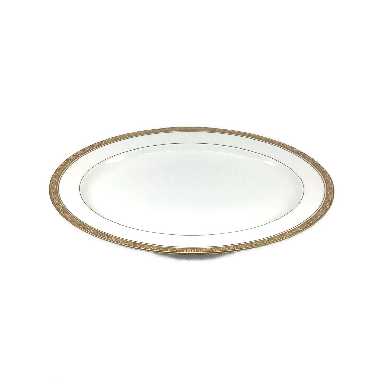 Noritake ノリタケ オーバル プレート 36.5cm レースウッドゴールド