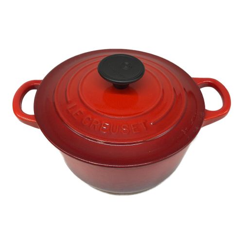 LE CREUSET (ルクルーゼ) 両手鍋 チェリーレッド ココット ロンド 16cm
