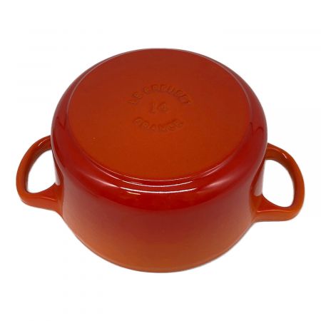 LE CREUSET (ルクルーゼ) 両手鍋 14㎝ オレンジ ココットロンド
