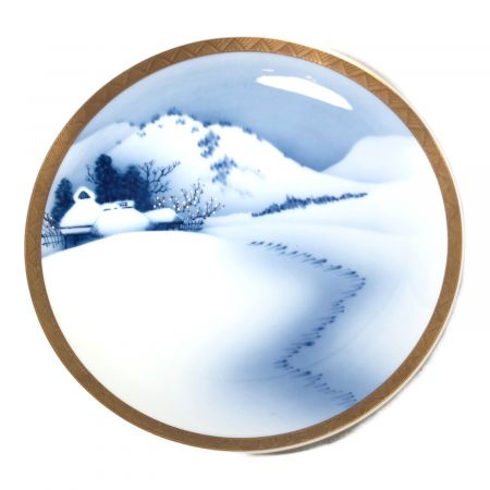 香蘭社 (コウランシャ) 飾り皿 雪景色 1995