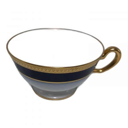 大倉陶園 (オオクラトウエン) ティーカップ ホワイト×ブルー×ゴールド 瑠璃片葉金蝕