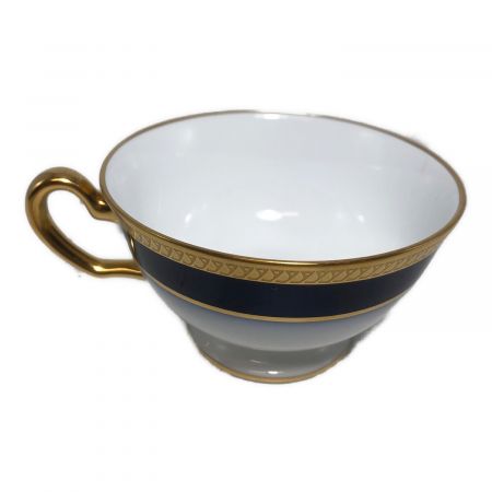 大倉陶園 (オオクラトウエン) ティーカップ ホワイト×ブルー×ゴールド 瑠璃片葉金蝕